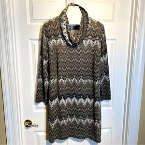 Tacera Cowlneck Thin Sweater Dress